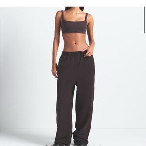 NikeSKIMS Matte Tricot - Side Snaps Pants in Dark Roast